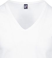 Alan Red T-shirt NOV Deep V-Neck White 2-Pack