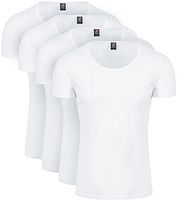 Suitable Otaru T-shirt Wide Round Neck White 4-Pack
