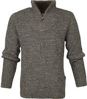 Barbour NewTyne Zip Pullover Wool Dark Green