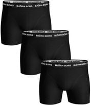 Bjorn Borg Boxers Solid Stretch 3 Pack Black