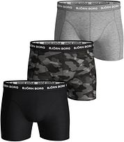 Bjorn Borg Cotton Stretch Boxers 3Pack Black Grey