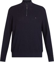 Tommy Hilfiger Big & Tall Half Zip Pullover Structure Navy