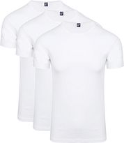 Alan Red Ottawa T-shirt Stretch Wit (3-Pack)