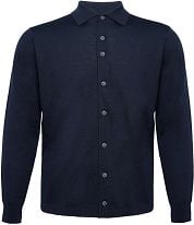 R2 Amsterdam Knitted Pull Shirt Merino Navy