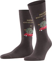 Burlington Socks Merry X-Mas Brown