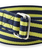 Steppin' Out Tape Belt Stripe Navy Green