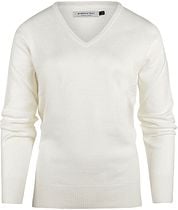 Steppin' Out Pullover Cashmere Women V-Neck Off White