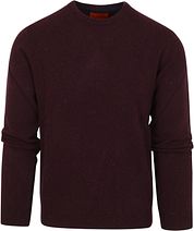 Suitable Pullover Wool O-Neck Bordeaux