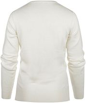 Steppin' Out Pullover Cashmere Women V-Neck Off White