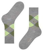 Burlington Manchester Socks Checkered Grey