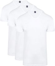 Alan Red Vermont T-Shirt V-Neck White 3 Pack