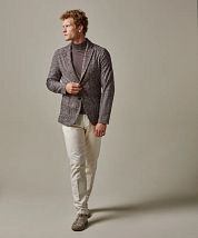 Profuomo Blazer Wool Brown Melange
