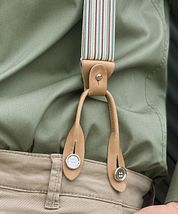 Sir Redman Suspender Buttons Silver