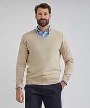 Steppin' Out Pullover Cashmere V-Neck Ecru