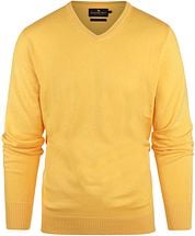 Steppin' Out Pullover Cashmere V-Neck Yellow