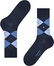 Burlington Manchester Socks Checkered Blue 6120