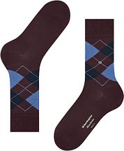 Burlington Manchester Socks Checkered Bordeaux 8696