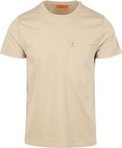Suitable T-shirt Sonny Pocket Beige