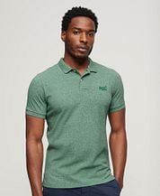 Superdry Piqué Polo Shirt Melange Green