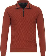 Casa Moda Halfzip Sweater Structure Red