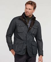 Barbour Wax Jacket Ogston Dark Blue