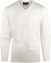Steppin' Out Pullover Cashmere V-Neck Off White