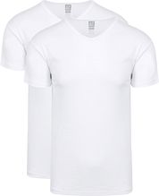 Alan Red Vancouver Organic V-Neck T-shirt White 2-Pack