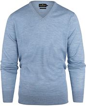 Steppin' Out Pullover V-Neck Merino Wool Sky Blue