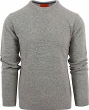 Suitable Lambswool Pullover O-Neck Grey