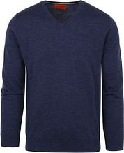 Suitable Pullover V-Neck Merino Cobalt Blue