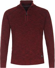 Casa Moda Half Zip Sweater Red