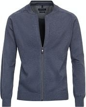 Casa Moda Pullover Zip Blue
