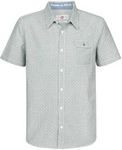 Petrol Short Sleeve Shirt Print Black