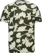Cast Iron T Shirt Flowers Dark Green