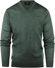 Steppin' Out Pullover V-Neck Merino Wool Sage Green