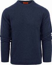 Suitable Lambswool Pullover O-Neck Navy