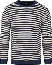 Suitable Pullover O-Neck Dark Blue Stipe