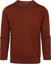 Suitable Pullover V-Neck Merino Brique