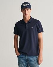 Gant Shield Piqué Polo Shirt Navy