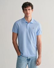 Gant Shield Piqué Polo Shirt Light Blue