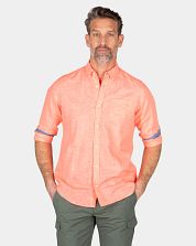 NZA Shirt Okarito Linen Fury Pink