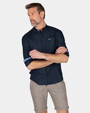 NZA Shirt Okarito Linen Navy