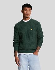 Lyle & Scott Cable Pullover Dark Green