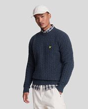Lyle & Scott Cable Pullover Navy 