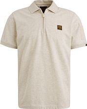 PME Legend Half-Zip Polo Shirt Piqué Interlock Ecru