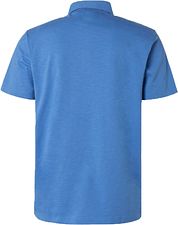 No Excess Polo Shirt Slub Blue 