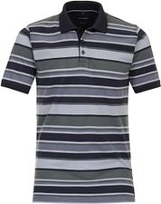 Casa Moda Polo Shirt Stripe Green