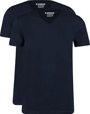Garage 2-Pack Basic T-shirt Bio V-Neck Navy