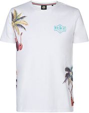 Petrol T-Shirt Islandcrest Print White