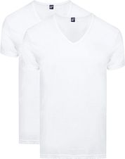 Alan Red Dean V-Neck T-shirt White 2-Pack